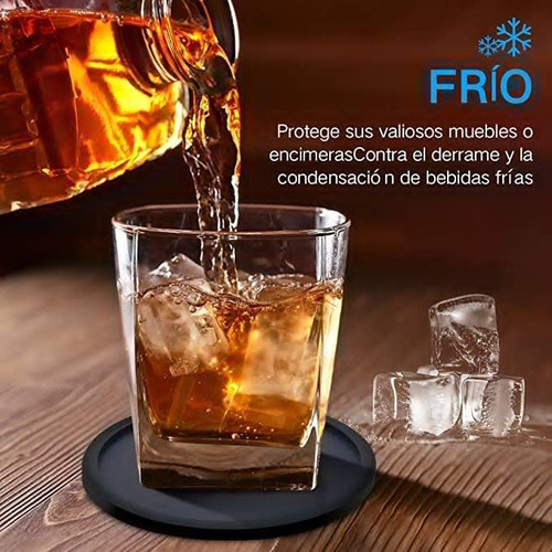 Posavasos De Silicona Antideslizante 8 Piezas Con Soporte