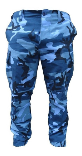 Pantalon Cargo Ripstop Camuflado Azul Servicio Penitenciario