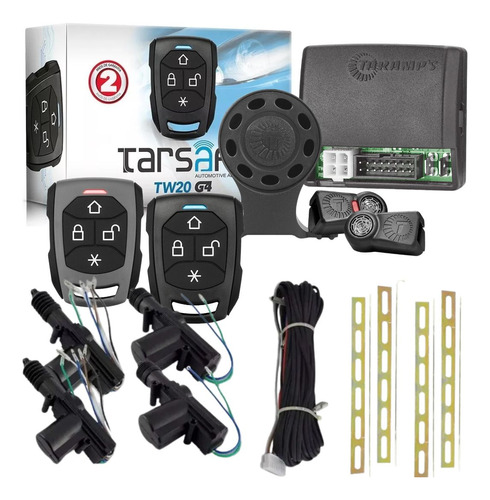 Kit Trava Elétrica Universal 4 Portas + Alarme Taramps Tw20