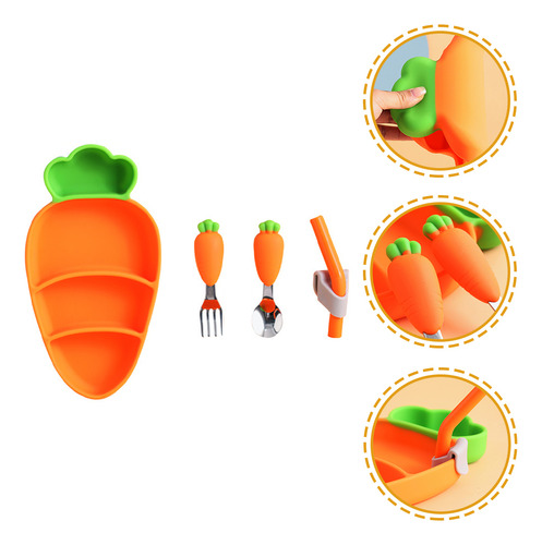 Modelado De Platos Con Forma De Zanahoria Para Niños