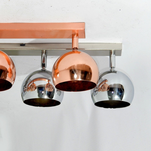 Imagen 4 de 10 de Lampara Plafon Aplique Barral Moderno Living Bocha Cobre Lmp