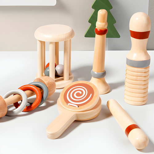 Sonajeros Juguetes Madera Musicales Sensoriales Didáctico