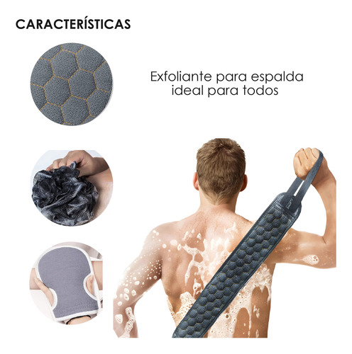 Kit De Baño Con Cepillo, Masaje Y Exfoliación Para Ducha