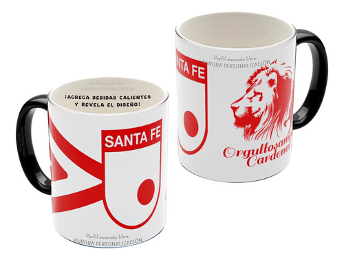 Mug Taza Pocillo Mágico Regalo Santa Fe