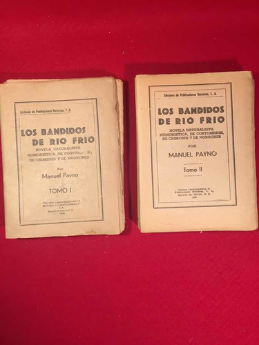 Libro Antiguo Los Bandidos De Río Frío Manuel Payno