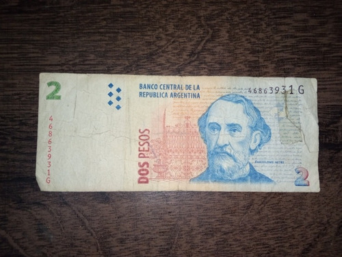 2 Pesos Nota Antiga