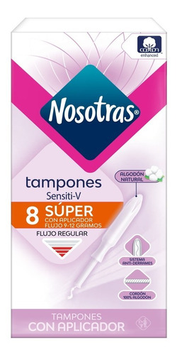 Tampon Nosotras Super Sensitive Co - Unidad a $1938