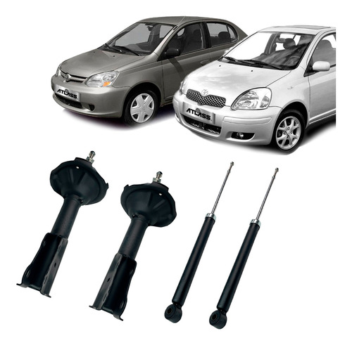 Pack Amortiguadores Del + Tra Toyota Yaris 1.3 1.5 1999-2006