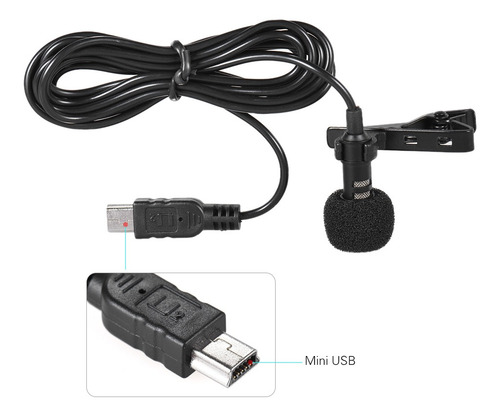Micrófono Para Clip Usb Omnidireccional Gopro 3 Hero 4 Con