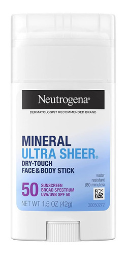 Neutrogena Mineral Ultra Sheer 50+  Barra Proteccion Solar