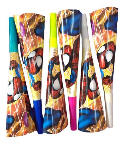 6 Cornetas Ideal Para Fiesta Con Tematica De Spider Man