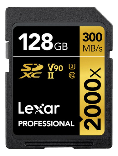 Memoria Sd Lexar Professional 128gb - W:300mb  R:260mb 2000x