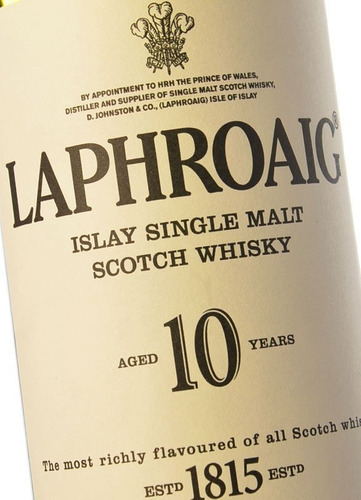 Whisky Laphroaig 10 Años Single Malt 750ml En Estuche