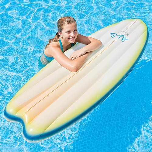 Flotador Inflable Tabla De Surf Gigante Para Alberca Niños Color Multicolor