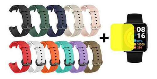 Pulseira Para Xiaomi Mi Watch Lite De Silicone + Pelicula 