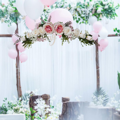 Arranjo De Flores Guirlanda Floral Arco De Casamento Rosa