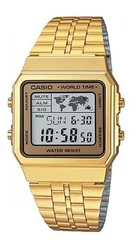 Reloj Casio A500wga-9d Unisex En Acero Inoxidable Dorado