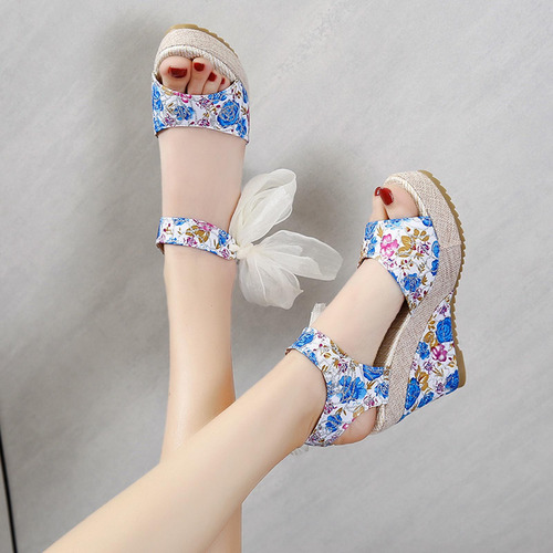 Zapatos Con Forma De Cuña En Forma De Boca De Pez Para Mujer