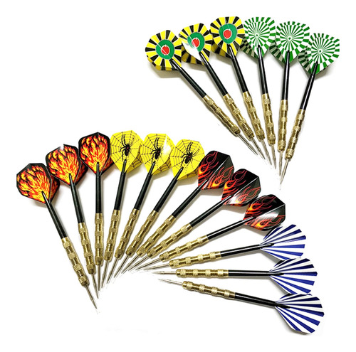 18 Pcs Professional Flying Steel Tip Darts Set