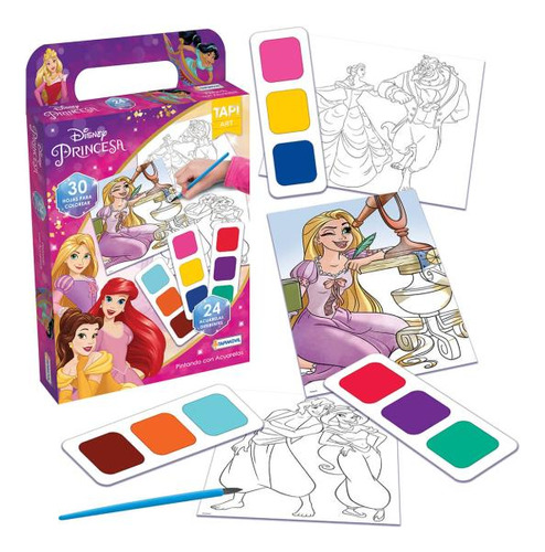 Disney Princesas Pintando Con Acuarelas
