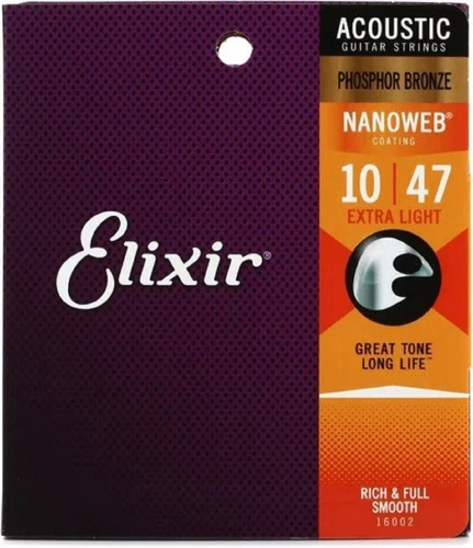 Cuerdas Guitarra Electrica Elixir Nanoweb 16002 Extra Light