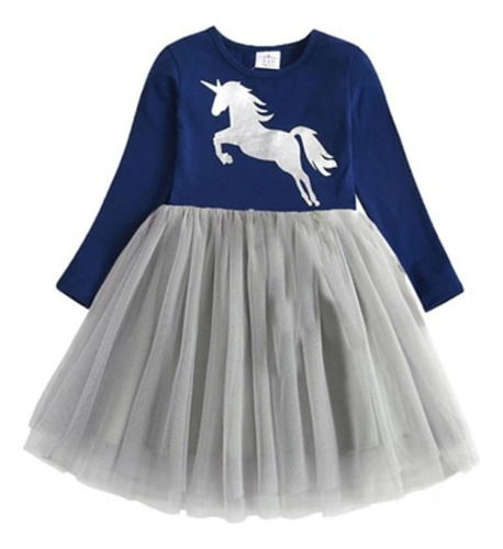 Vestido De Princesa Para Niña Fiesta Unicornio Cumpleaños