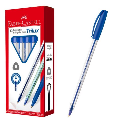 Lapiceras Bolígrafo Faber Castell Trilux X12 