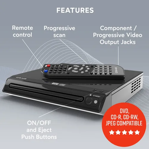 Reproductor De Dvd Craig Cvd512a Compact Con Control Remoto