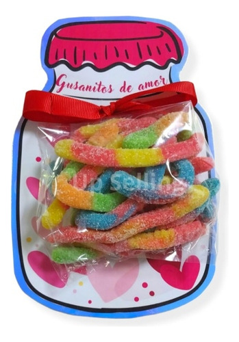 Tarjetas Con Dulces De San Valentín En Forma De Frascos