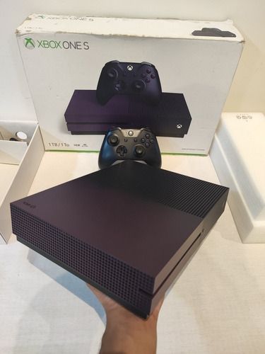 Xbox One S 1tb Edição Limitada Roxo Completo Serial Batendo (Recondicionado)