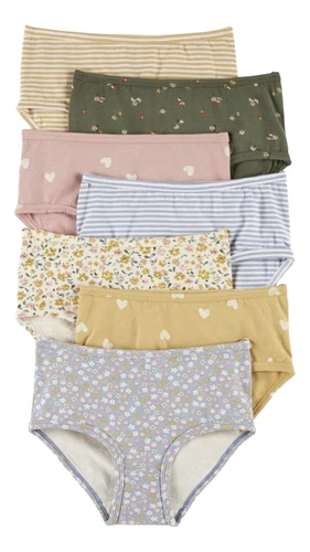 Calcinha Infantil Carters C/7 Unidades 4-5 Anos