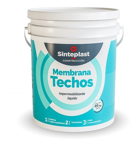 Membrana Liquida Techos X 20kg Sinteplast Pintura En Pasta
