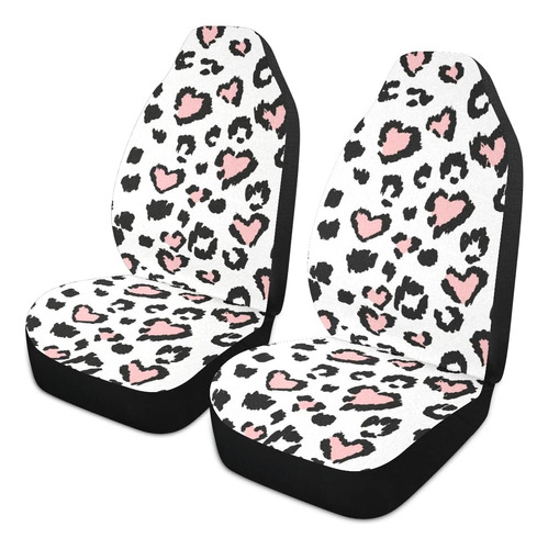 2 Fundas De Asiento De Automóvil Con Estampado De Leopardo Y