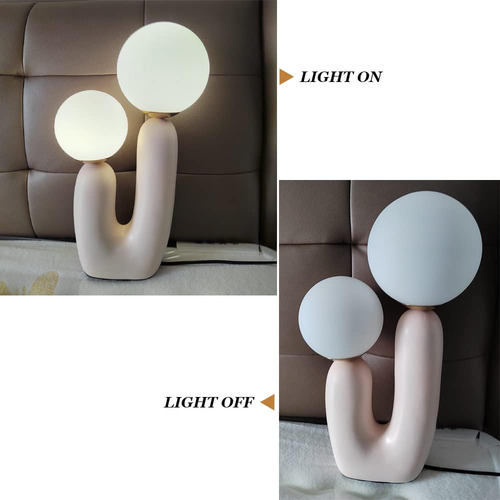 Lámpara De Noche Moderna, Lámpara De Mesa Con Pantalla De Cr