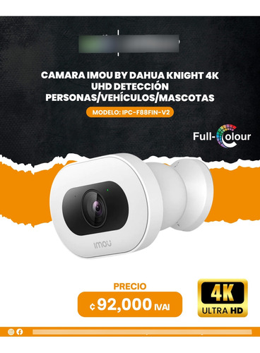 Camara Imou Dahua Knight 4k Uhd Detección Personas