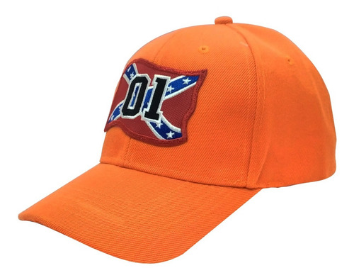 Imagen 3 de 5 de Gorra General Lee Auto Bordada Gabardina Naranja Premium