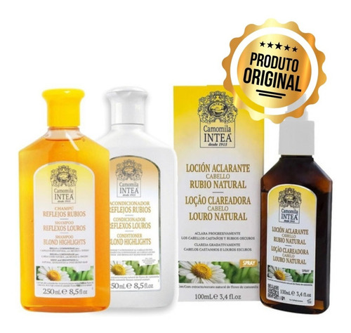 Camomila Intea Cabelo Louro Natural Sh Cond Loção Clareadora