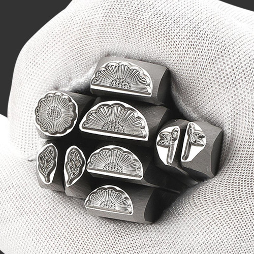 Sello De Metal Para Joyería, Sello Artístico Hoja Derecha