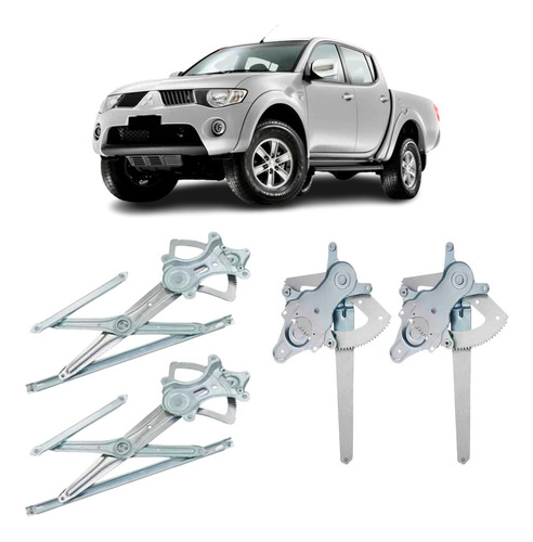 Kit Maquina De Vidro 4 Portas Mitsubishi L200 E Triton