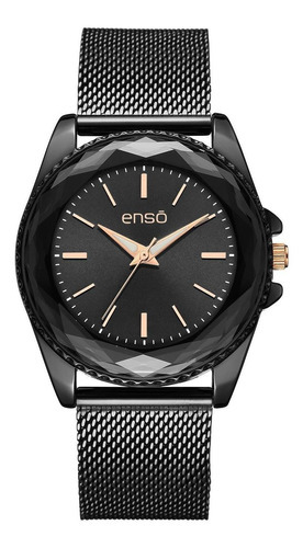 Reloj De Pulsera Enso Para Mujer Ew9518l7 Negro