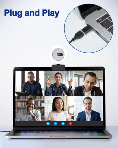 Cámara Web Con Luz - Cámara Web 1080p Para Pc Con Cubierta D