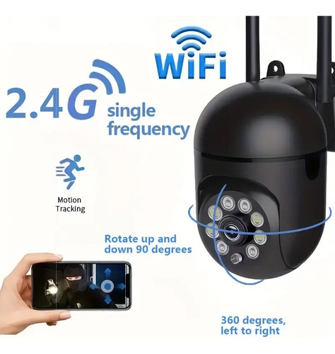 Cámara Exterior 5g Hd 1080p Wifi Ip Ptz Infrarrojos 360º