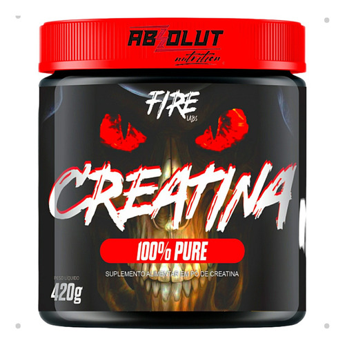 Creatina Monohidratada 100% Pura Fire Labs 420g Sabor Without Flavor