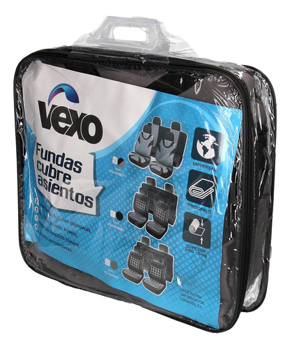 Imagen 3 de 8 de Funda Universal Cubre Asiento Jersey Negro/gris