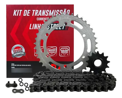 Kit Relação Did Lander Xtz 250 Retentor Aço 1045 Reforçado