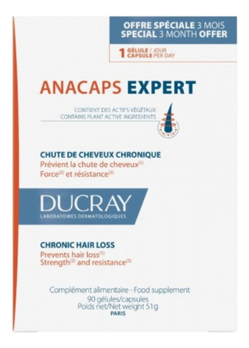 Anacaps Expert Ducray 90 Capsulas. Tratamiento Para 3 Meses.