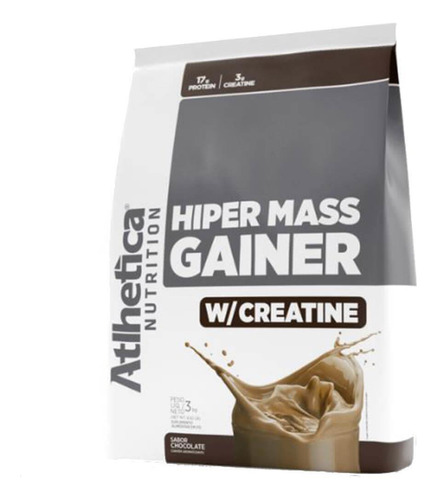 Hiper Mass Gainer 3kg Atlhetica Nutrition Sabor Chocolate