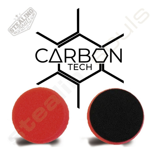 Carbon Tech | Pad Corte Bajo / Finish | 3 Pulgadas | Rojo