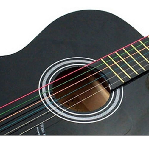6 Cuerda Acero Color Arcoiris Para Guitarra Acustica