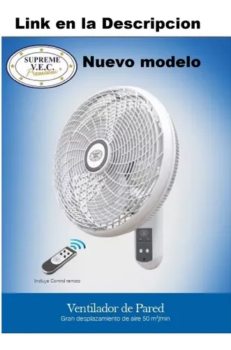 Ventilador De Pared Vec-w1655w C/remoto Suprme Vec